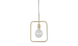 PENDANT LAMP SQUARE BRASS FINISH